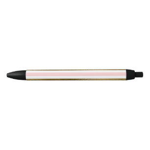 Girly bloost het Roze, Witte en Gouden Patroon van Zwarte Inkt Pen