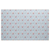 Girly Blue Bows  roze Rose Floral Pattern Stof (Fat Quarter)
