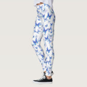 Girly blue butterfly whimsical patterned leggings (Links)