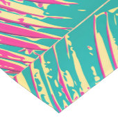 Girly Blue en Pink Tropical Palm Fronds Korte Tafelloper (Hoek)