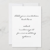 Girly Blue Glitter Black Damask Persoonlijke Parti Kaart (Achterkant)