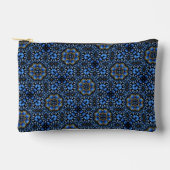 Girly Blue & Gold Dot Art Mandala Patroon Etui (Voorkant)
