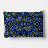 Girly Blue & Gold Dot Art Mandala Patroon Etui (Achterkant)