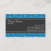 Girly Blue Leopard Salon Visitekaartjes (Achterkant)
