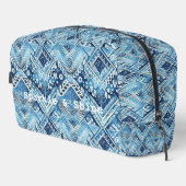 Girly Blue Navy Tribal Bohemian Abstract Toilettasje (Rechterhoek)
