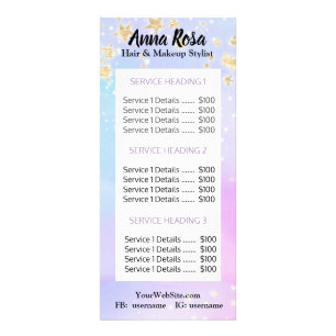 *~* Girly BLUE PINK Lashes Beauty Makeup Glitter Reclamekaart