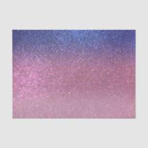 Girly Blue Pink Sparkly Glitter Ombre Gradient Tissuepapier