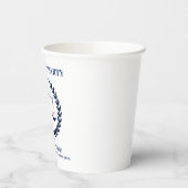 Girly Blue Sparkle Law School Afstuderen Papieren Bekers (Links)