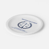 Girly Blue Sparkle Law School Afstuderen Papieren Bordje (Gekanteld)