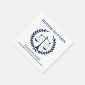 Girly Blue Sparkle Law School Afstuderen Servet (Hoek)