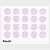 Girly Blue Tutu Ballerinas Pink Classic Ronde Sticker (Vel)
