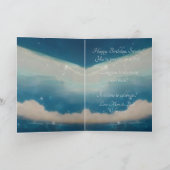 Girly Blue Waterverf Fairy Verjaardag Kaart (Binnen)