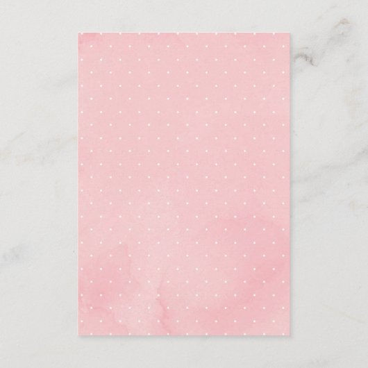 Girly Blush Floral Woodland Animals Boeken voor Ba Informatiekaartje (Achterkant)