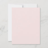 Girly Blush legant Calligraphy Script Note van Notitiekaartje (Achterkant)