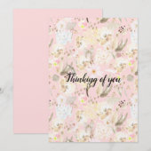 Girly Blush Pink Cream White Floral (Voorkant / Achterkant)