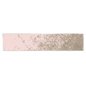 Girly Blush Pink en Gold Glitter Ombre Korte Tafelloper (Horizontaal)