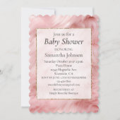 Girly Blush Pink Faux Fur Baby shower Kaart (Voorkant)