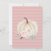 Girly Blush Pink Floral Pumpkin 1e verjaardag Kaart (Achterkant)