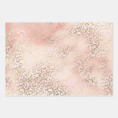Girly Blush Pink Glam Gold Leopard Print Inpakpapier Vel (Voorkant)