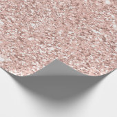 Girly Blush Pink Glitzy Faux Glitter Verjaardag Cadeaupapier (Hoek)