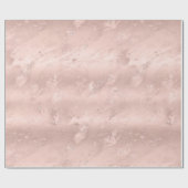 Girly Blush Pink Glitzy Marble Verjaardag Cadeaupapier (Vlak)