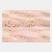 Girly Blush Pink Gold Glam Leopard Animal Birthday Inpakpapier Vel (Voorkant 2)