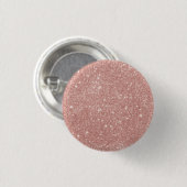 Girly Blush Pink Gold Glitter Ronde Button 3,2 Cm (Voorkant /achterkant)