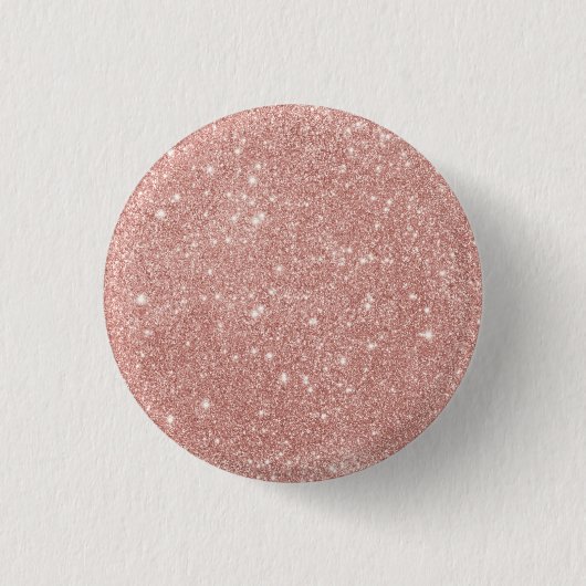 Girly Blush Pink Gold Glitter Ronde Button 3,2 Cm (Voorkant)