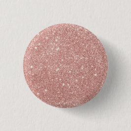 Girly Blush Pink Gold Glitter Ronde Button 3,2 Cm