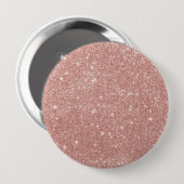 Girly Blush Pink Gold Glitter Ronde Button 4,0 Cm (Voorkant /achterkant)