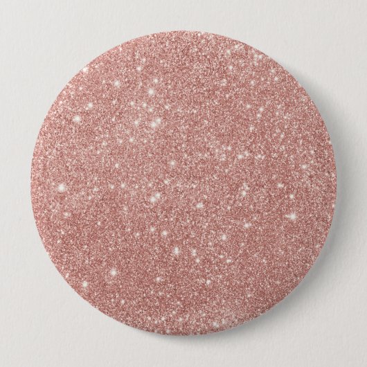 Girly Blush Pink Gold Glitter Ronde Button 4,0 Cm (Voorkant)