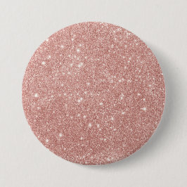 Girly Blush Pink Gold Glitter Ronde Button 7,6 Cm
