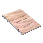 Girly Blush Pink Gold Leopard Animal  Notitieboek (Rechterzijde)
