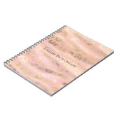 Girly Blush Pink Gold Leopard Animal  Notitieboek (Linkerzijde)