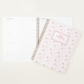 Girly Blush Pink Heart Pattern  Planner (Display)