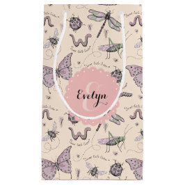 Girly Blush Pink Insecten Vlinder lieveheersbeestj Klein Cadeauzakje