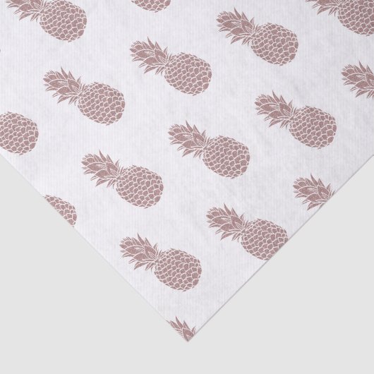 Girly Blush Pink Pineapple Patroon Tissuepapier (Detail)