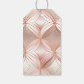 Girly Blush Pink Rose Gold Abstract Cadeaulabel (Achterkant)