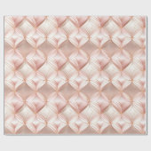 Girly Blush Pink Rose Gold Abstract Cadeaupapier (Vlak)