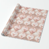 Girly Blush Pink Rose Gold Abstract Cadeaupapier (Uitgerold)