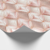 Girly Blush Pink Rose Gold Abstract Cadeaupapier (Hoek)