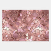 Girly Blush Pink Rose Gold Abstract Inpakpapier Vel (Voorkant 2)