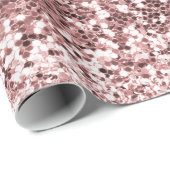 Girly Blush Pink Rose Gold Glitter Sparkle Luxe Cadeaupapier (Rol Hoek)