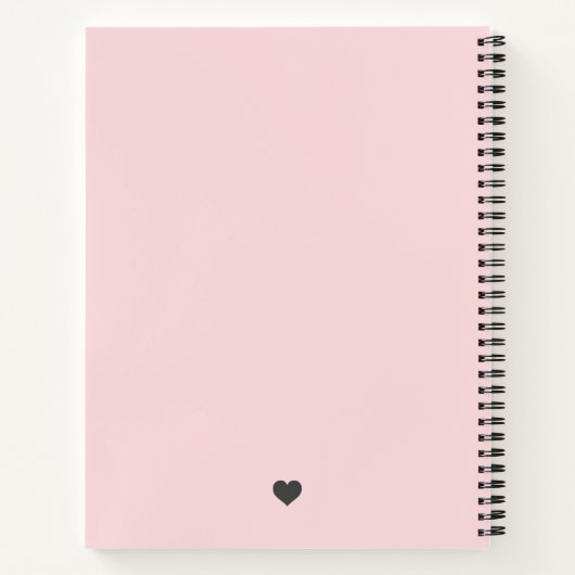 Girly Blush Pink Script Prayer Journal Diary Notitieboek (Achterkant)