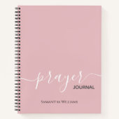 Girly Blush Pink Script Prayer Journal Diary Notitieboek (Voorkant)