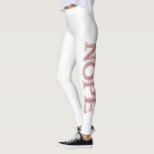 Girly Blush Pink Silver Glitter Sarcastic Nope Leggings (Links)