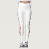 Girly Blush Pink Silver Glitter Sarcastic Nope Leggings (Voorkant)