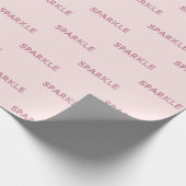Girly Blush Pink Sparkle Glitter Quote Cadeaupapier (Hoek)
