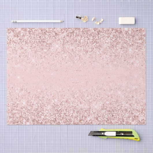 Girly Blush Pink Sparkle Glitter Tissuepapier (Craft)
