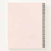 Girly Blush Pink Sparkle Monogram Name Notitieboek (Achterkant)